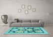 Machine Washable Abstract Light Blue Modern Rug in a Living Room, wshabs1735lblu