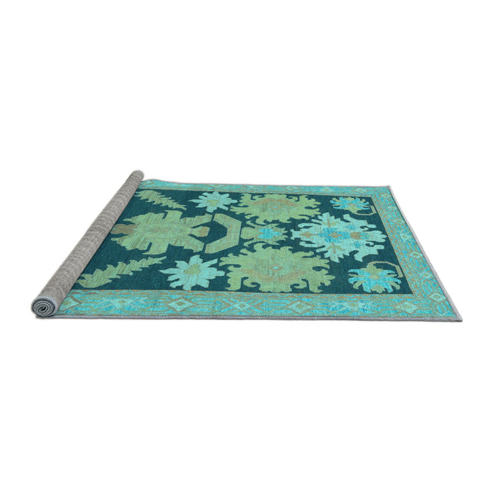 Sideview of Machine Washable Abstract Light Blue Modern Rug, wshabs1735lblu