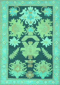 Abstract Turquoise Modern Rug, abs1735turq