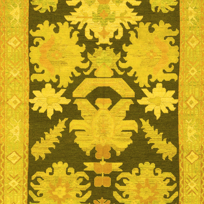 Machine Washable Abstract Yellow Modern Rug, wshabs1735yw
