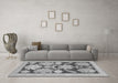 Machine Washable Abstract Gray Modern Rug in a Living Room,, wshabs1735gry