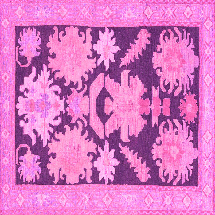 Square Machine Washable Abstract Pink Modern Rug, wshabs1735pnk