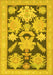 Abstract Yellow Modern Rug, abs1735yw