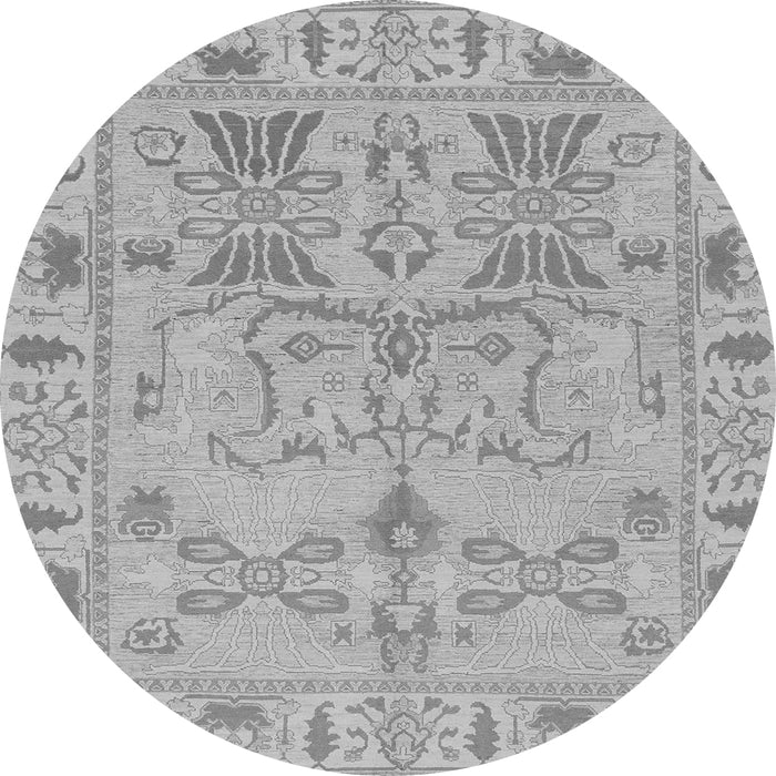Round Oriental Gray Traditional Rug, abs1736gry