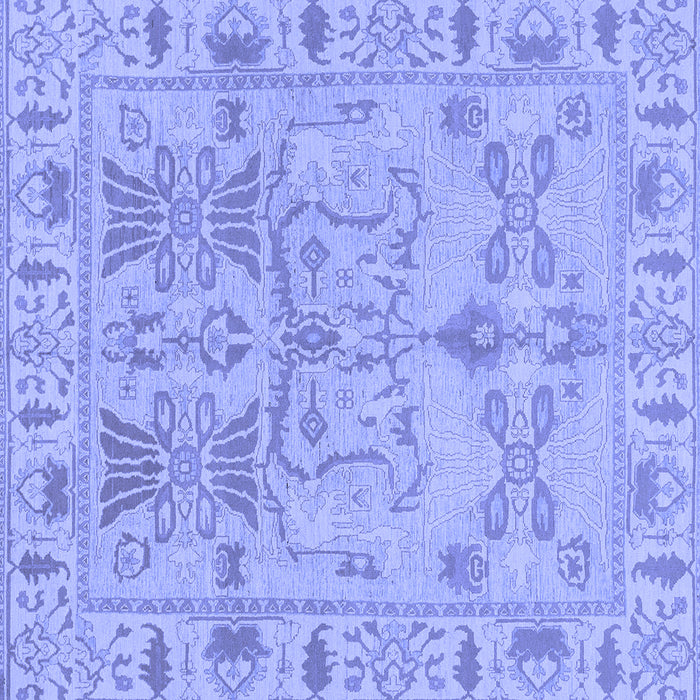 Square Oriental Blue Traditional Rug, abs1736blu