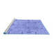 Sideview of Machine Washable Oriental Blue Traditional Rug, wshabs1736blu