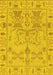 Machine Washable Oriental Yellow Traditional Rug, wshabs1736yw