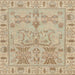 Square Abstract Brown Oriental Rug, abs1736