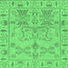 Square Oriental Emerald Green Traditional Rug, abs1736emgrn