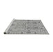 Sideview of Machine Washable Oriental Gray Traditional Rug, wshabs1736gry