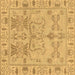 Square Oriental Brown Traditional Rug, abs1736brn