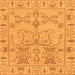 Square Oriental Orange Traditional Rug, abs1736org