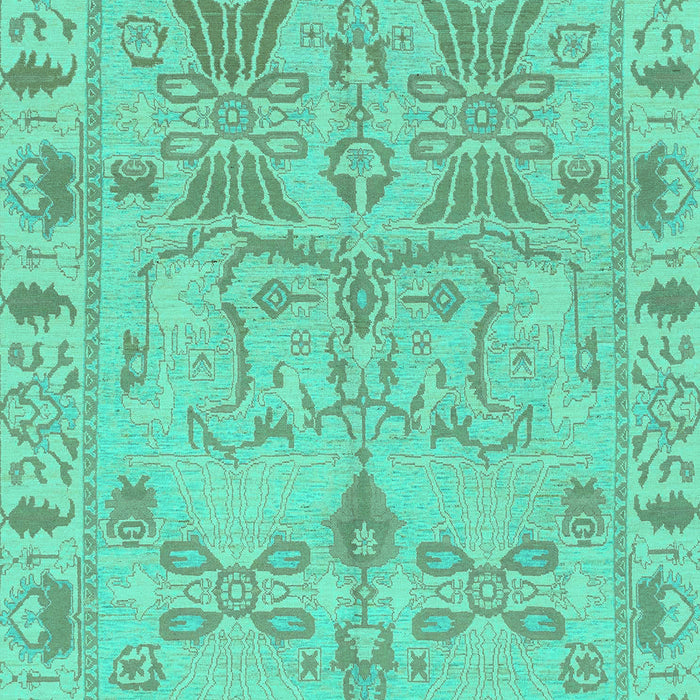 Machine Washable Oriental Turquoise Traditional Area Rugs, wshabs1736turq