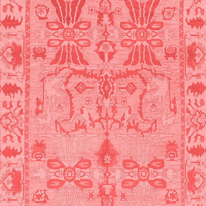 Machine Washable Oriental Red Traditional Rug, wshabs1736red