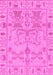 Machine Washable Oriental Pink Traditional Rug, wshabs1736pnk