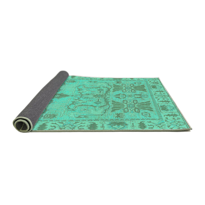 Sideview of Oriental Turquoise Traditional Rug, abs1736turq