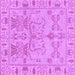 Square Oriental Purple Traditional Rug, abs1736pur