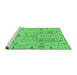 Sideview of Machine Washable Oriental Emerald Green Traditional Area Rugs, wshabs1736emgrn