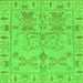 Square Oriental Green Traditional Rug, abs1736grn