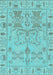 Oriental Light Blue Traditional Rug, abs1736lblu