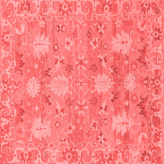Machine Washable Oriental Red Traditional Rug, wshabs1737red