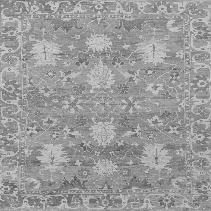 Square Oriental Gray Traditional Rug, abs1737gry