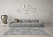 Machine Washable Oriental Gray Traditional Rug in a Living Room,, wshabs1737gry