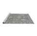 Sideview of Machine Washable Oriental Gray Traditional Rug, wshabs1737gry