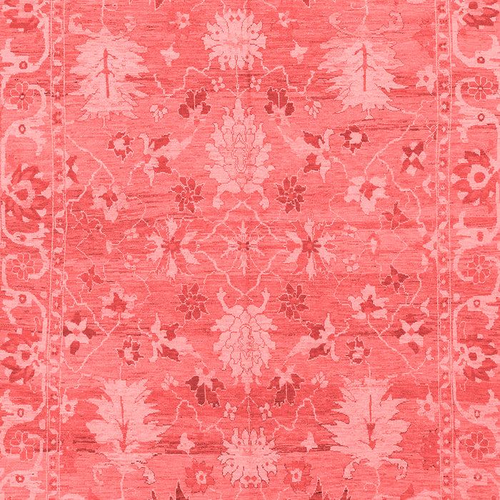 Machine Washable Oriental Red Traditional Rug, wshabs1737red