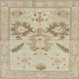 Square Machine Washable Abstract Camel Brown Rug, wshabs1738