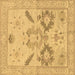 Square Oriental Brown Traditional Rug, abs1738brn