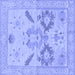 Square Oriental Blue Traditional Rug, abs1738blu