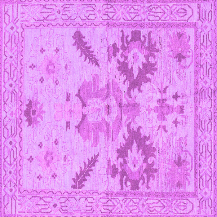 Square Oriental Purple Traditional Rug, abs1738pur