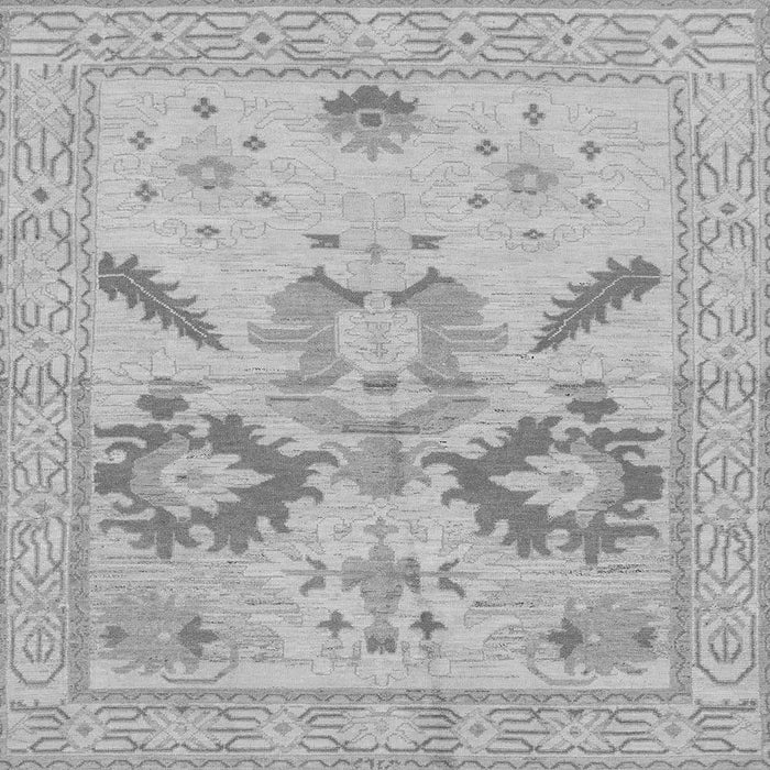 Square Oriental Gray Traditional Rug, abs1738gry