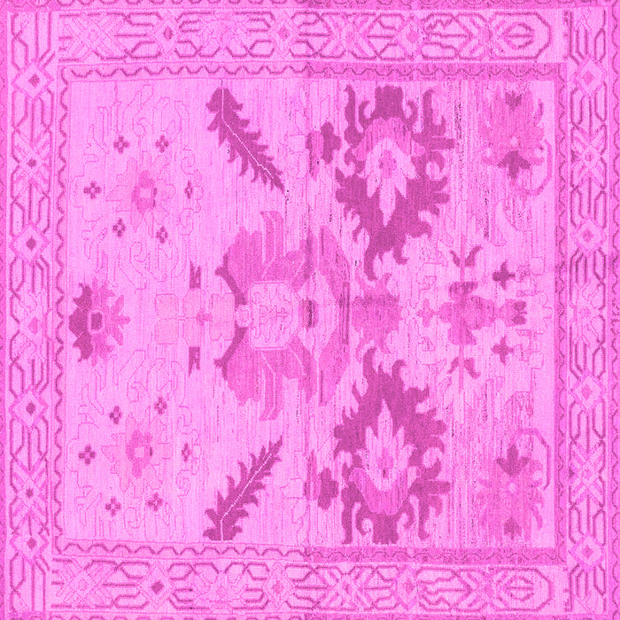 Square Oriental Pink Traditional Rug, abs1738pnk