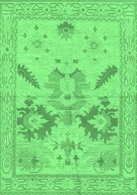 Oriental Emerald Green Traditional Rug, abs1738emgrn