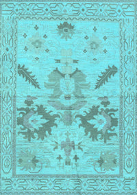 Oriental Light Blue Traditional Rug, abs1738lblu