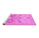 Sideview of Machine Washable Oriental Pink Traditional Rug, wshabs1738pnk