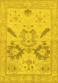 Oriental Yellow Traditional Rug, abs1738yw