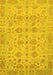 Oriental Yellow Traditional Rug, abs1739yw