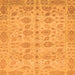 Square Machine Washable Oriental Orange Traditional Area Rugs, wshabs1739org