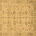 Square Oriental Brown Traditional Rug, abs1739brn