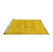 Sideview of Machine Washable Oriental Yellow Traditional Rug, wshabs1739yw