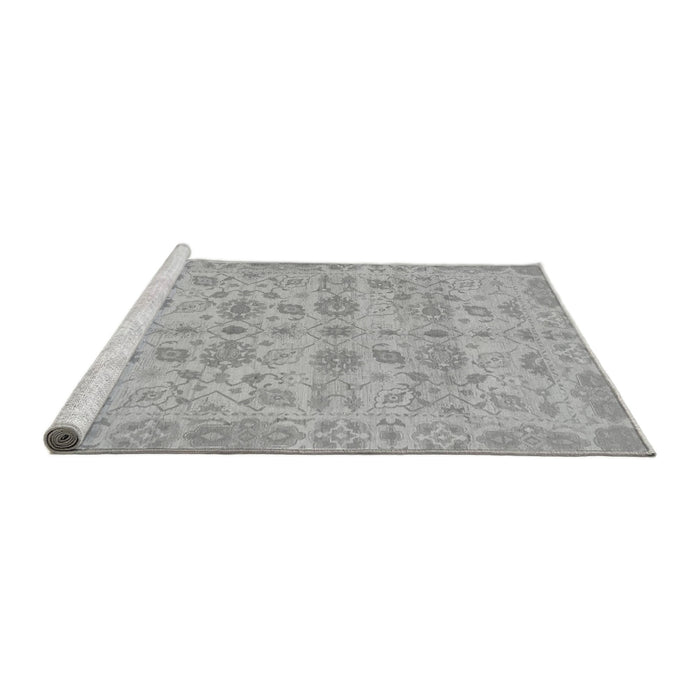 Sideview of Machine Washable Oriental Gray Traditional Rug, wshabs1739gry