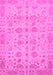 Machine Washable Oriental Pink Traditional Rug, wshabs1739pnk