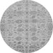 Round Oriental Gray Traditional Rug, abs1739gry