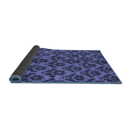 Sideview of Abstract Blue Modern Rug, abs173blu