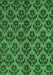 Machine Washable Abstract Emerald Green Modern Area Rugs, wshabs173emgrn