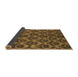 Sideview of Abstract Brown Modern Rug, abs173brn