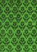 Machine Washable Abstract Green Modern Area Rugs, wshabs173grn